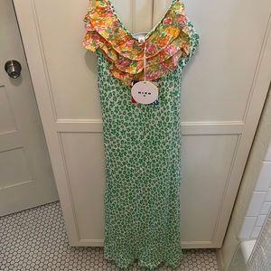 RIXO X TARGET GREEN ANIMAL PRINT DRESS NWT